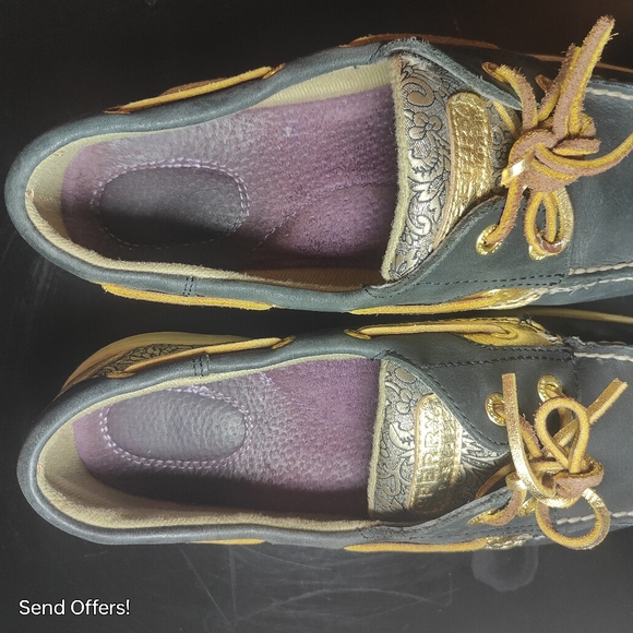 Sperry Top Slider Bluefish Boat (9288374) Shoes, Women’s Size 9M, Black / Gold - Picture 6 of 6